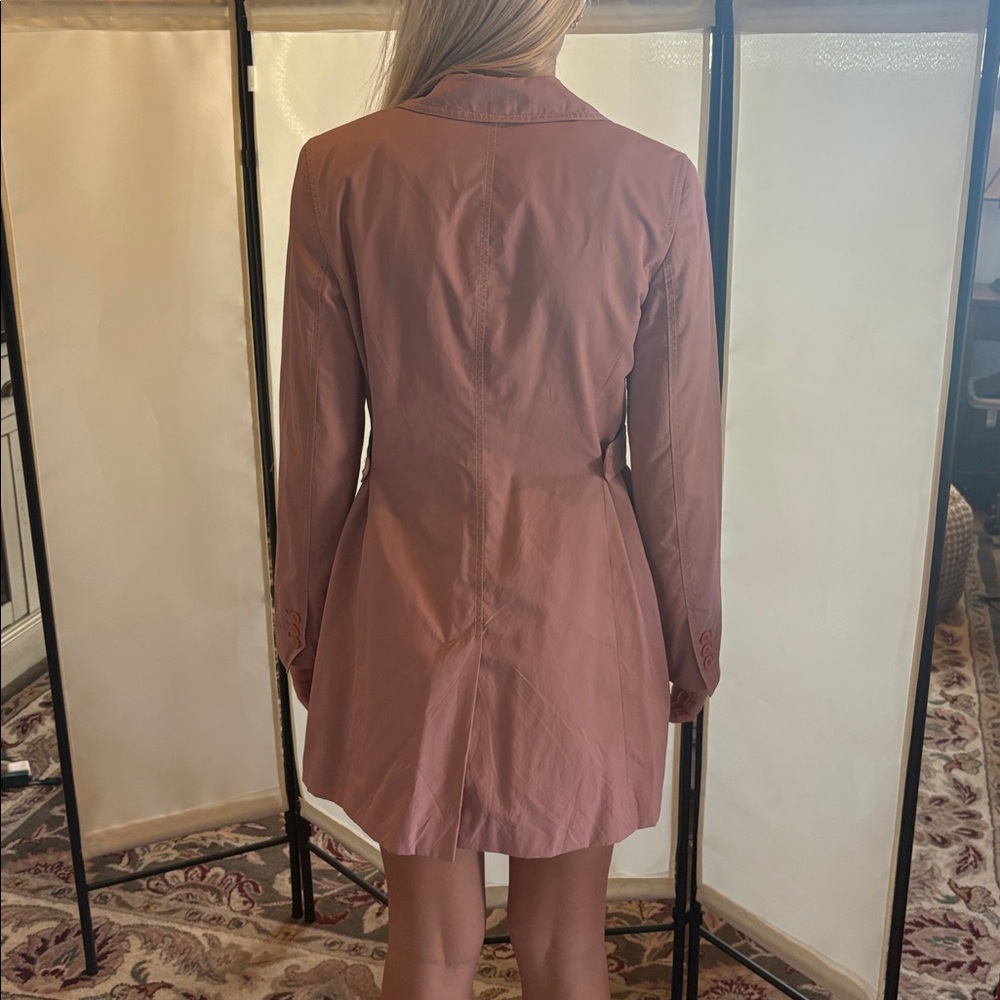 Stylish Mauve Trench Coat for Women - Picture 2 of 2